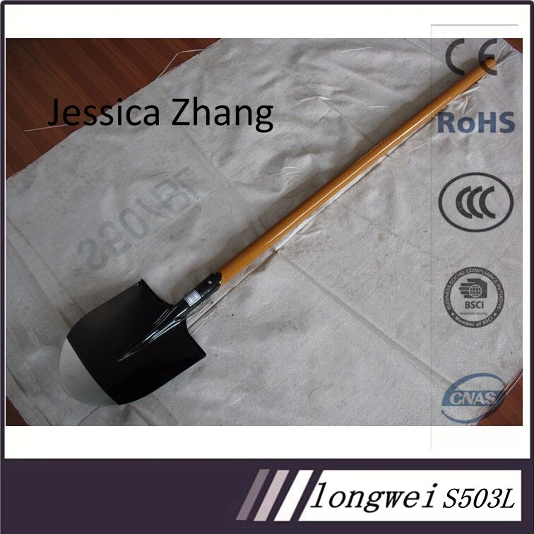 High Quality Cheap Price Painted Garden Hand Tools with Long Wooden Handle S503L Shovel