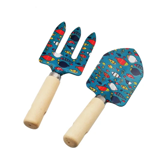 Mini-fourche à outils de jardin pour enfants imprimée promotionnelle pour les enfants