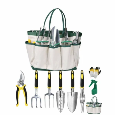Ensemble d'outils de jardin spécialisé pour femmes de 8 pièces, ensemble d'outils de jardin à motif floral, outil de jardinage avec sac